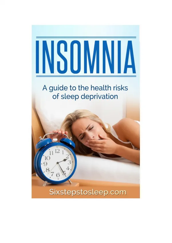 Cure Insomnia - 6 Steps To Sleep