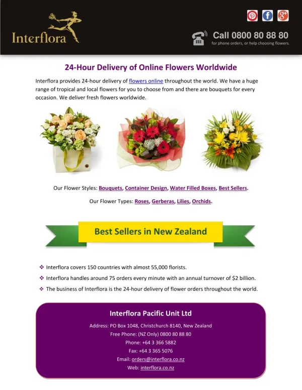 24-Hour Delivery of Online Flowers Worldwide