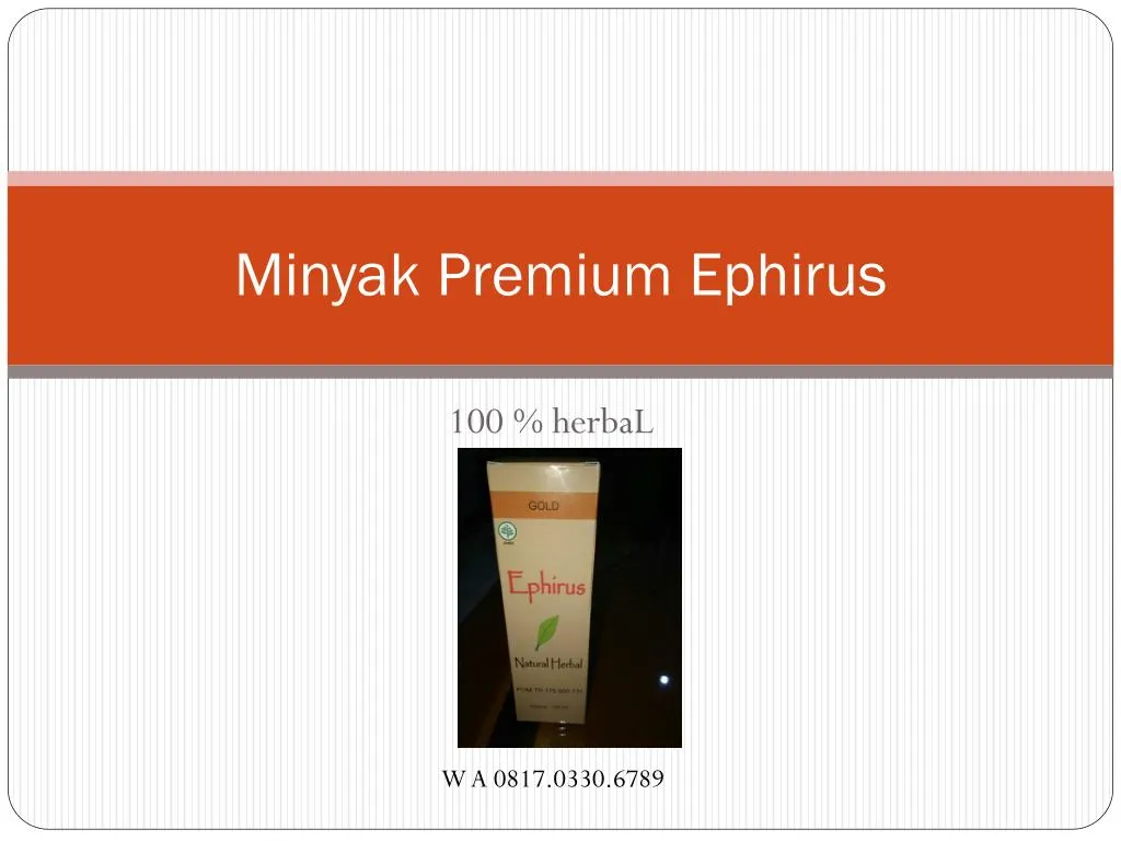 minyak premium ephirus