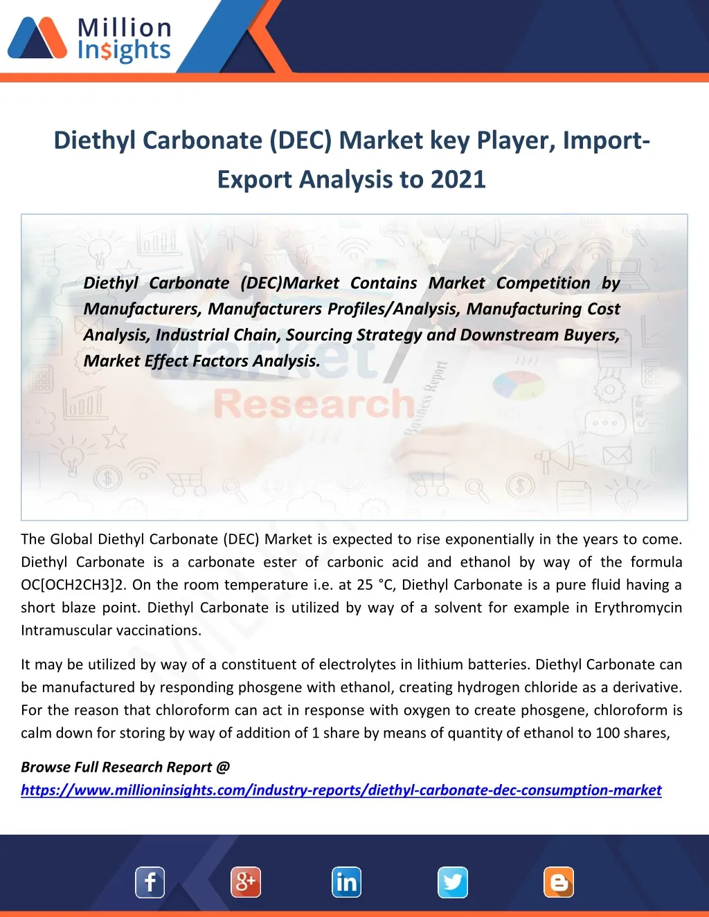 diethyl carbonate dec market key player import