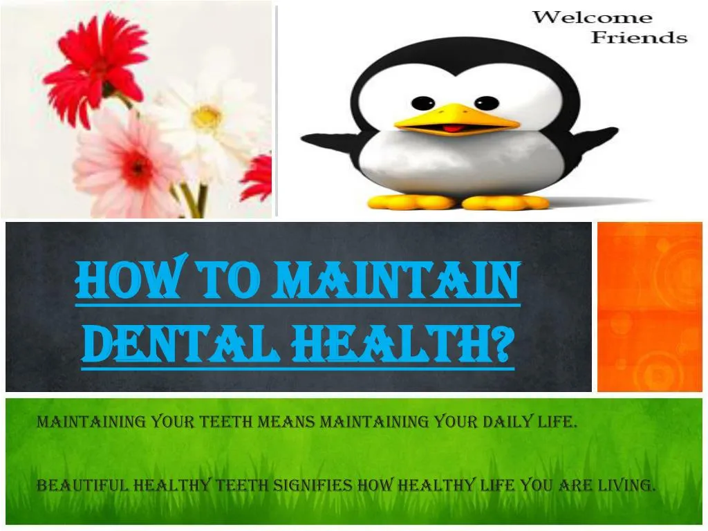 how to maintain dental health