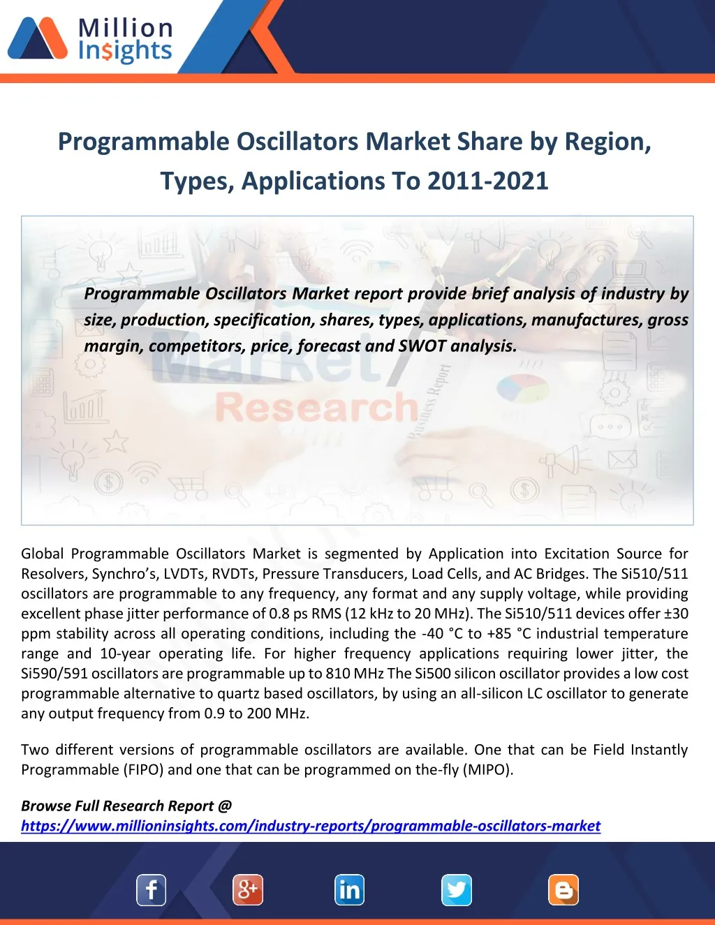 programmable oscillators market share by region