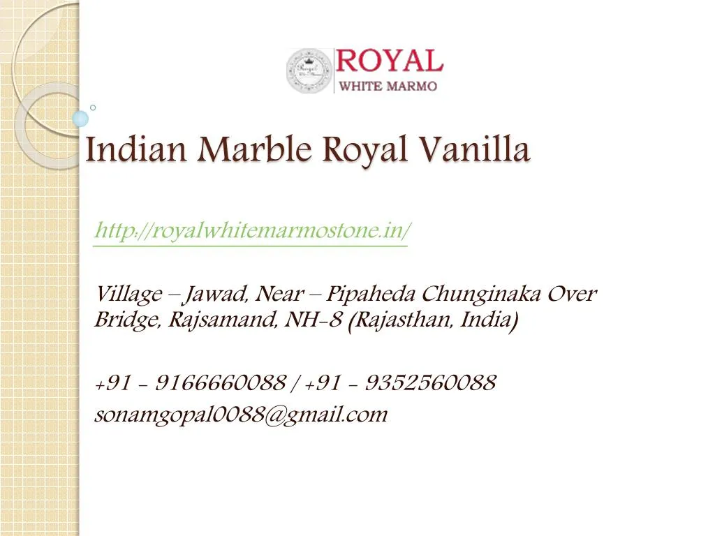 indian marble royal vanilla