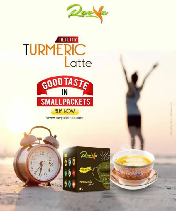 Get The Anti - Inflammatory Benefits with Turmeric Curcumin - Ravya Drinks