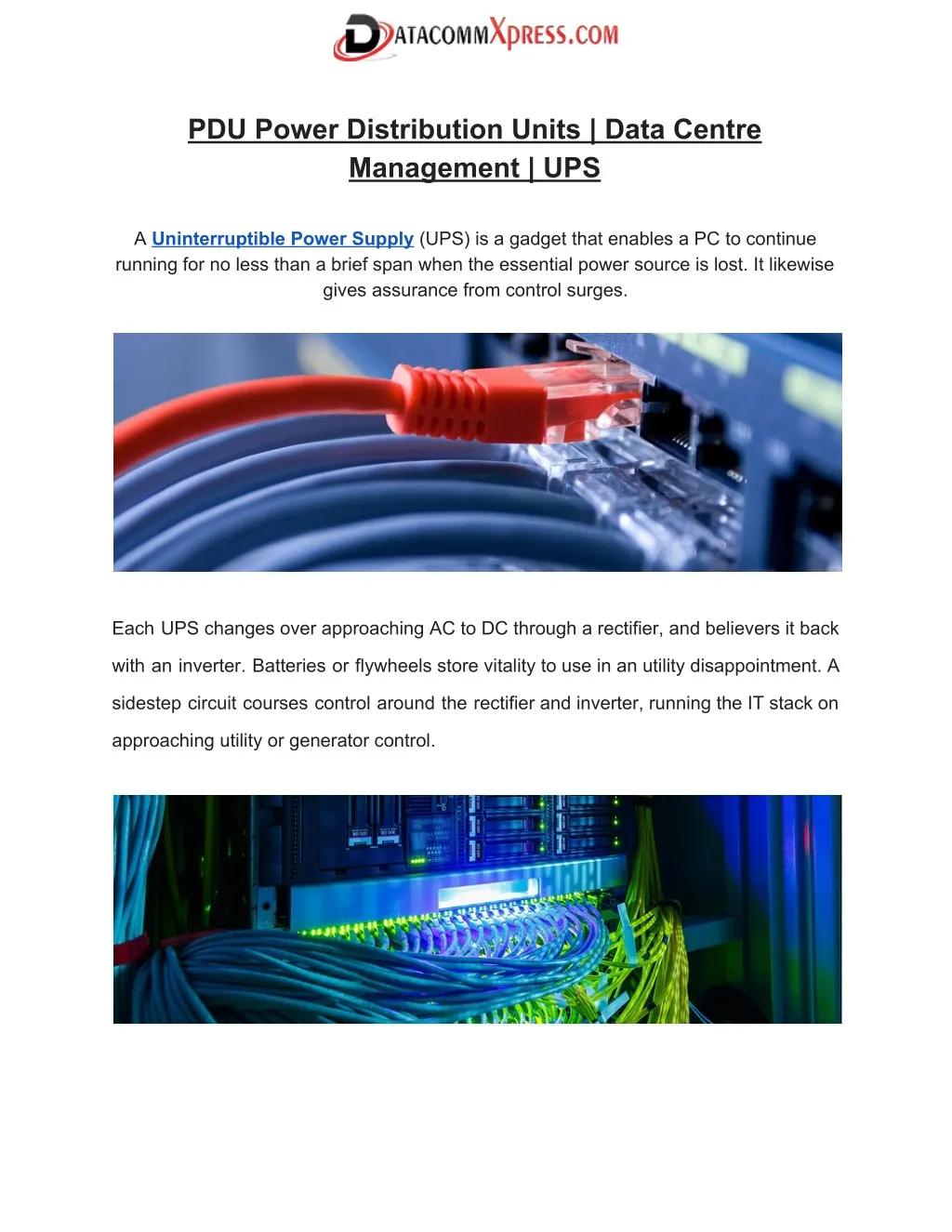 pdu power distribution units data centre