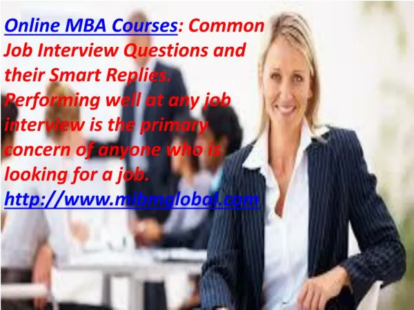 online mba courses common job interview questions