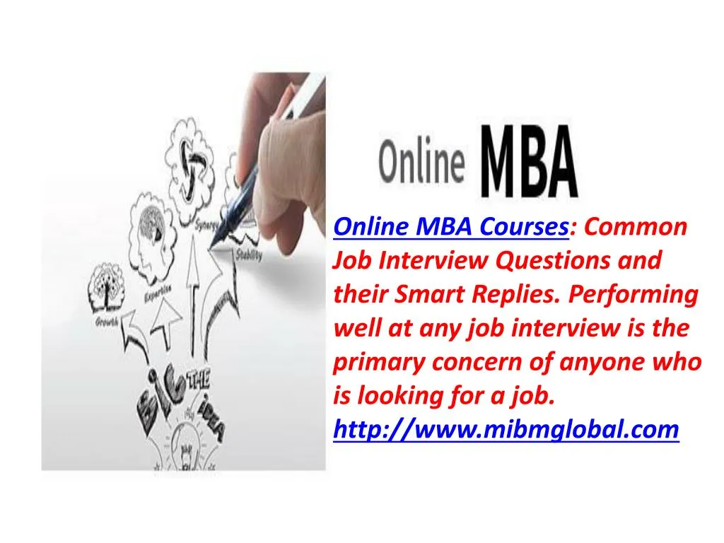online mba courses common job interview questions
