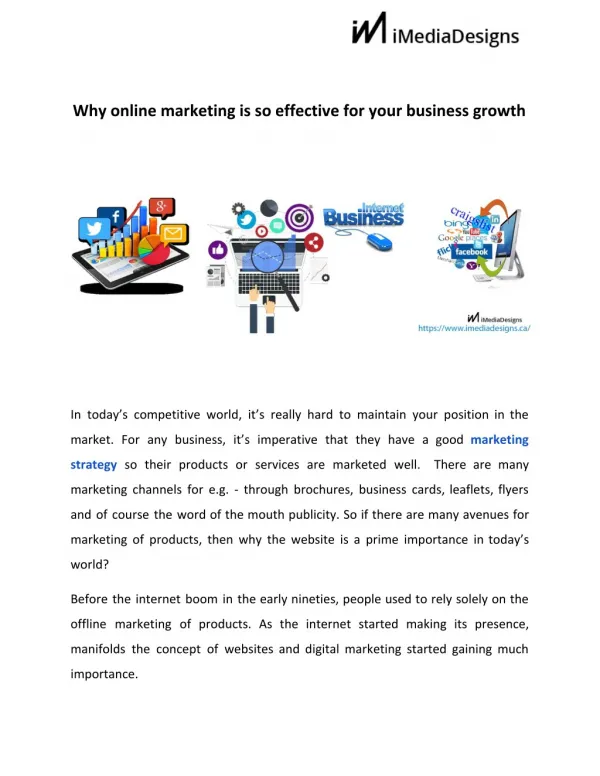Online marketing so effective for business growth
