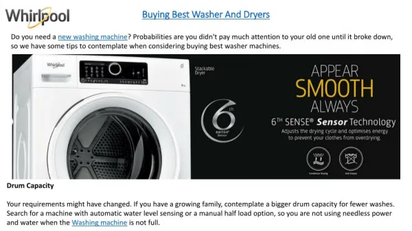 10 Considerations To Bear in Mind While Buying a Washing Machine