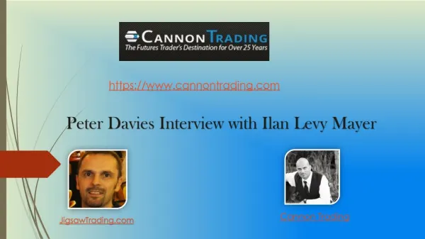 Peter Davies, founder of Jigsaw Trading's Interview with Ilan Levy Mayer