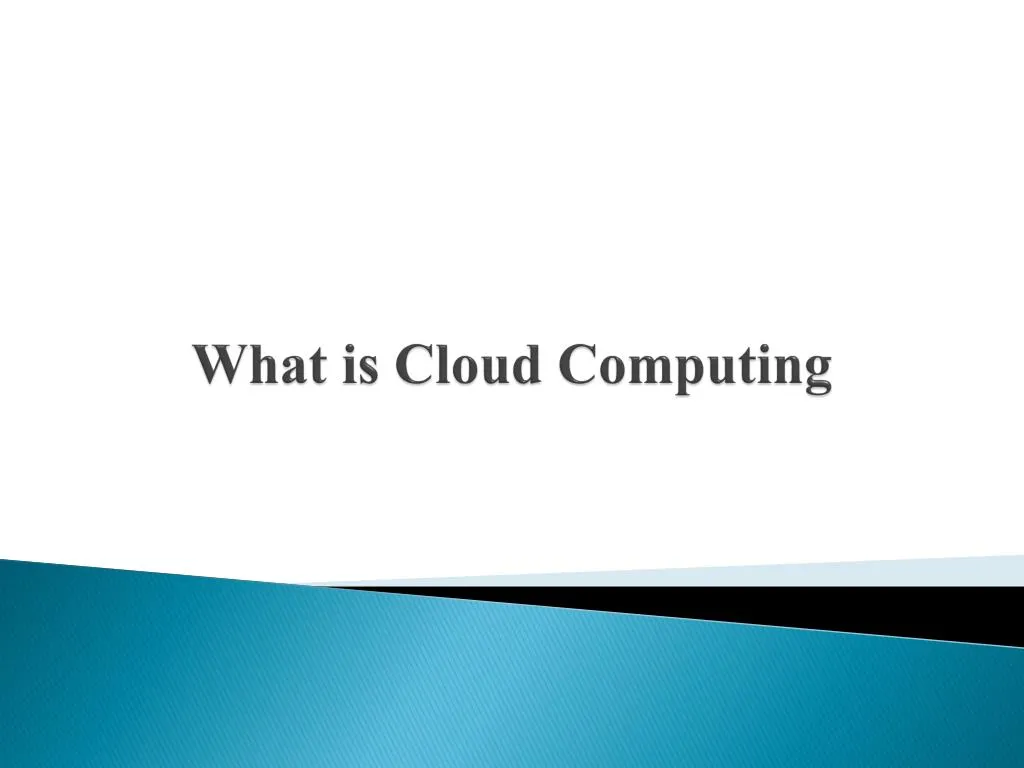 what is cloud computing