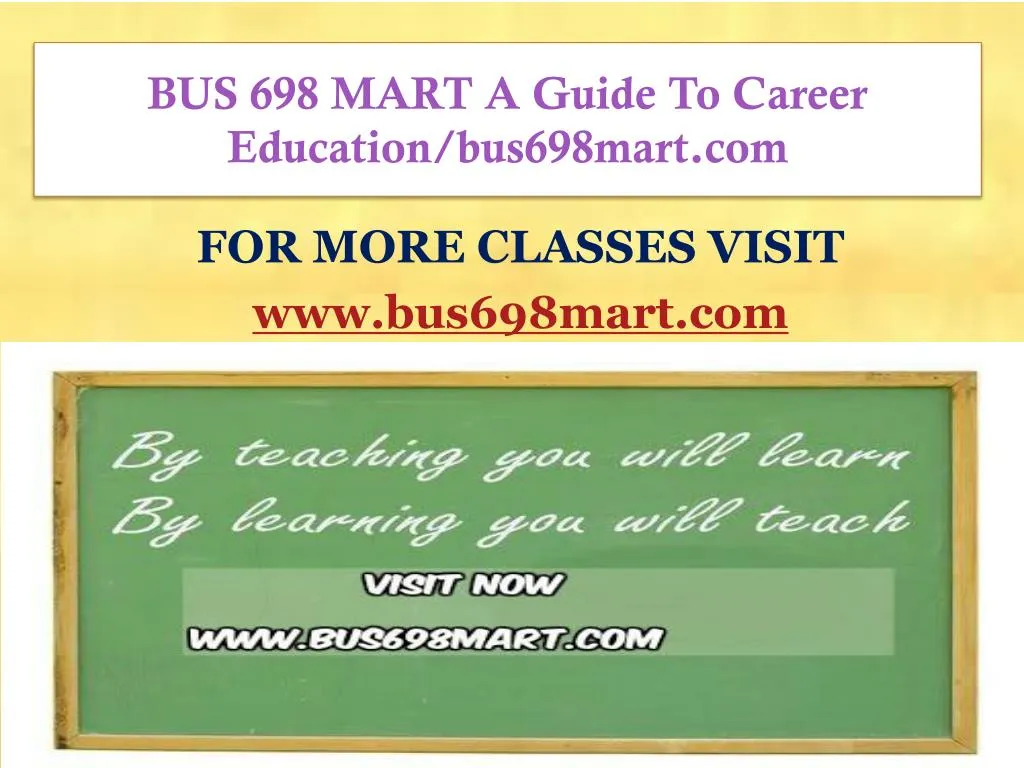 bus 698 mart a guide to career education bus698mart com