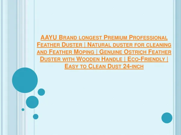 AAYU Brand Longest Premium Professional Feather Duster | Natural Duster for Cleaning and Feather Moping | Genuine Ostric