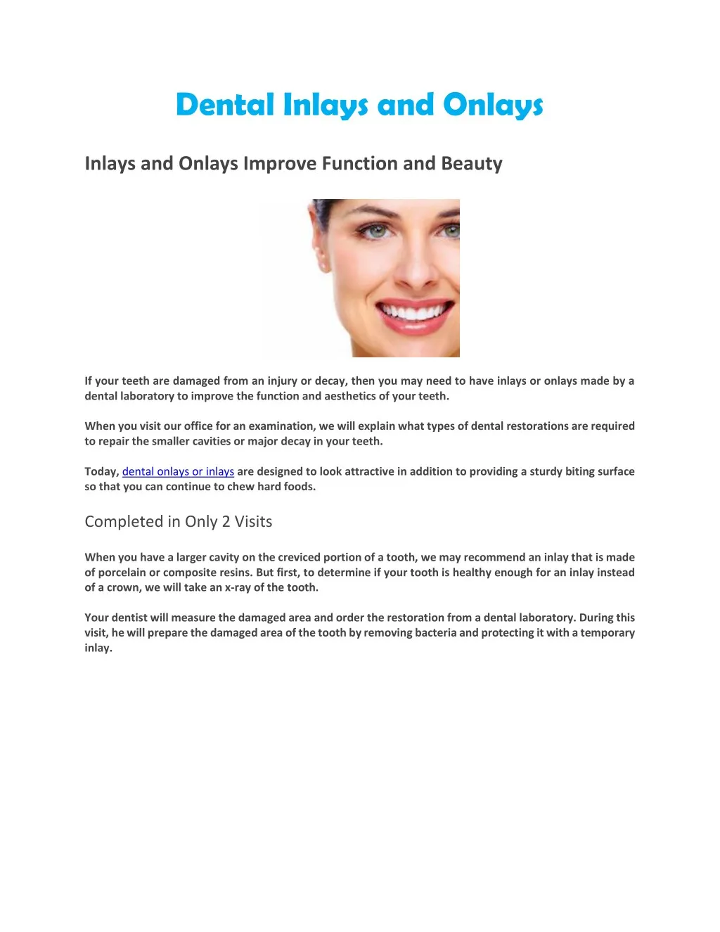dental inlays and onlays home dental inlays