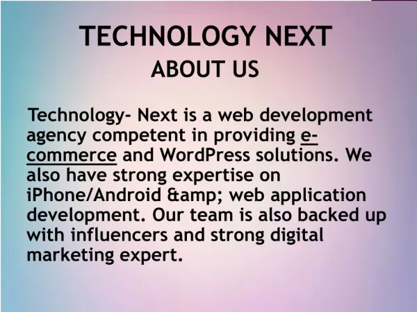 Leading Web development, Digital Marketing & Mobile solution provider