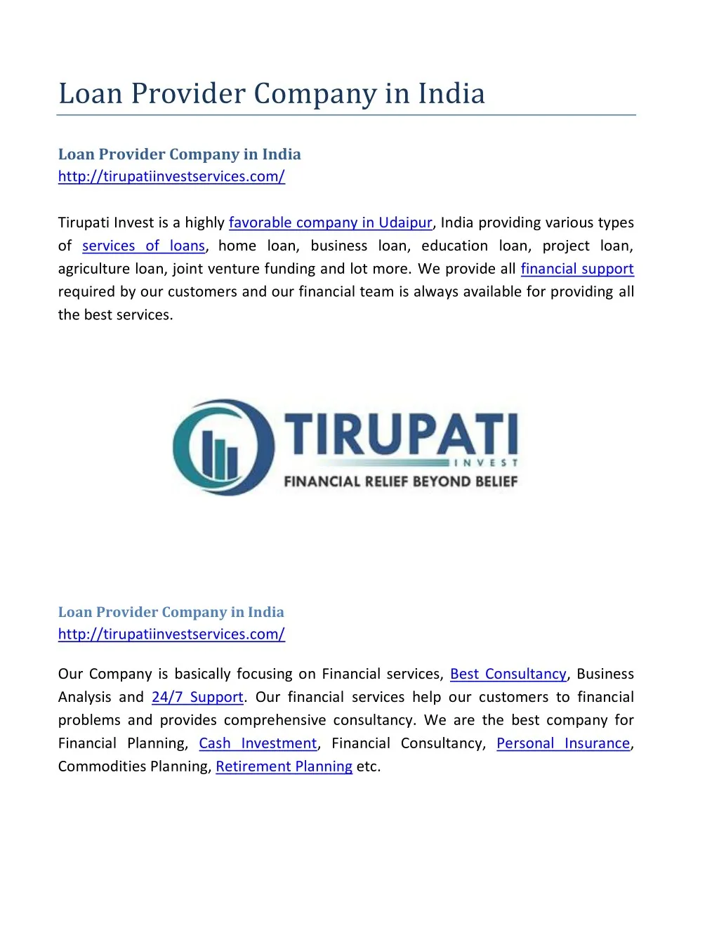 loan provider company in india