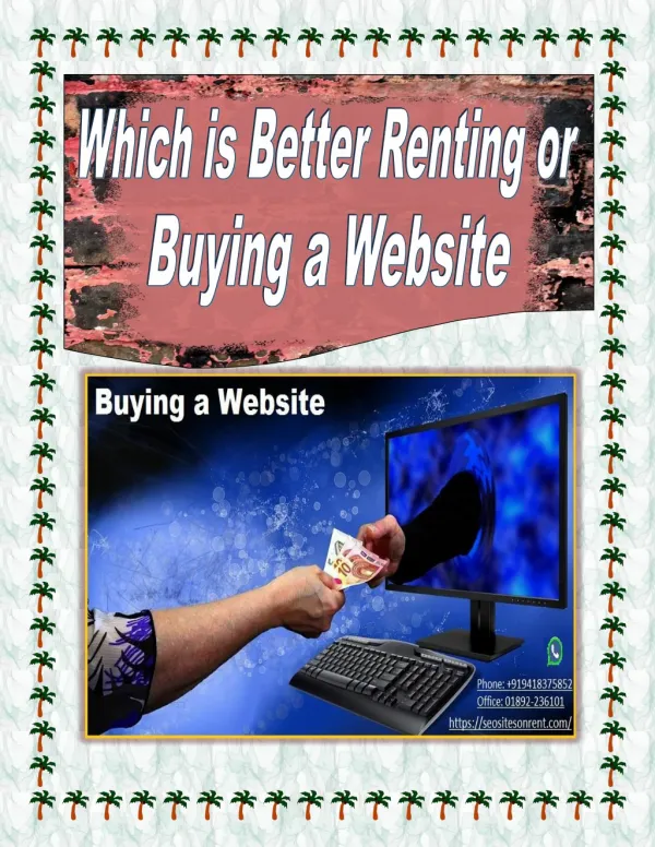 Which is Better Renting or Buying a Website