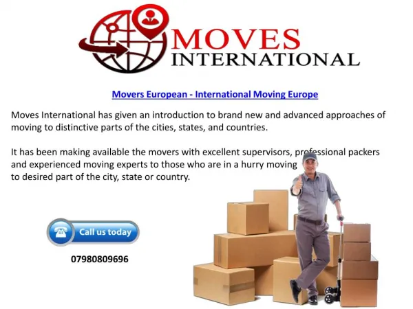 Movers European - International Moving Europe