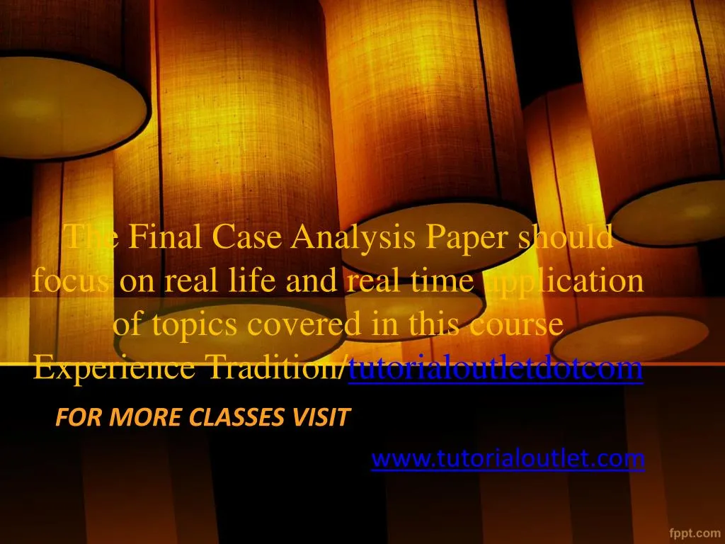 for more classes visit www tutorialoutlet com