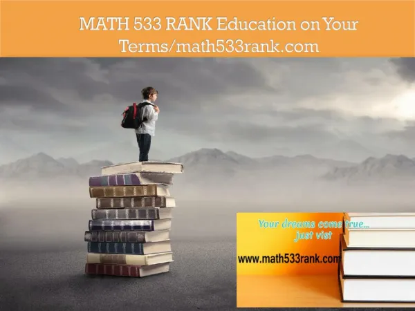 MATH 533 RANK Education on Your Terms/math533rank.com