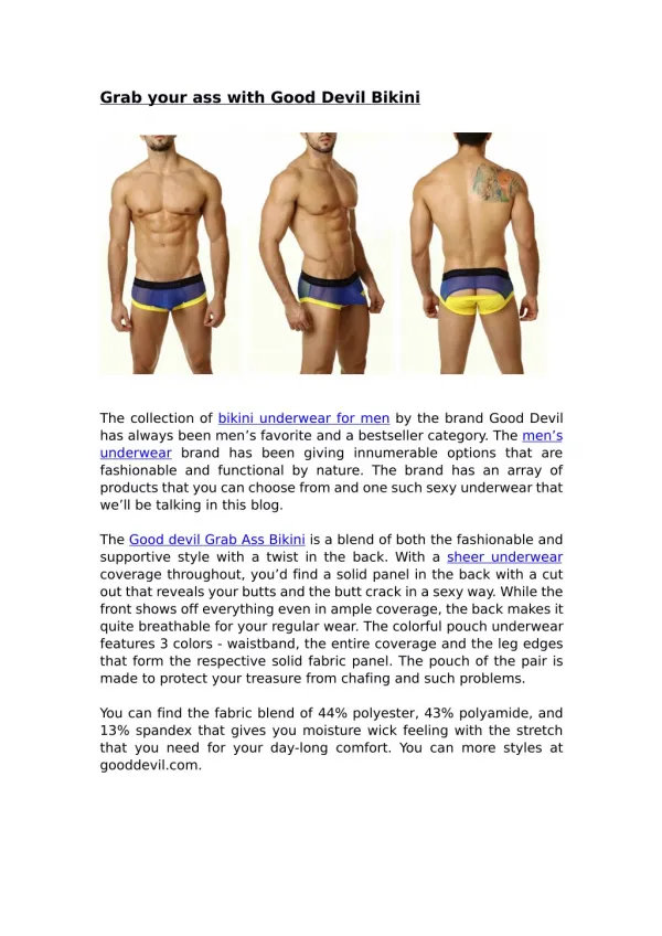 grab your ass with good devil bikini