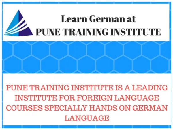 German Language Classes - Courses in Pune, Pune Training Institute