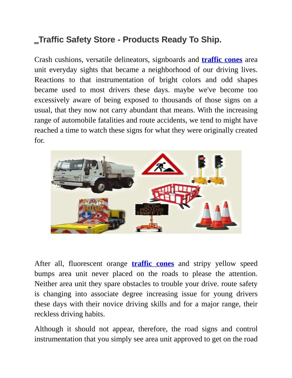 traffic safety store products ready to ship