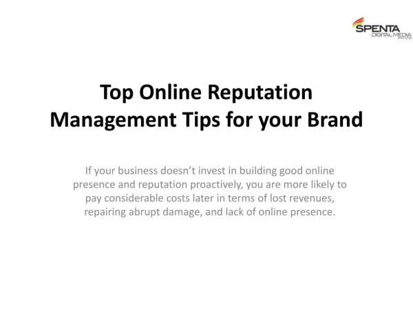 Top Online Reputation Management Tips for your Brand