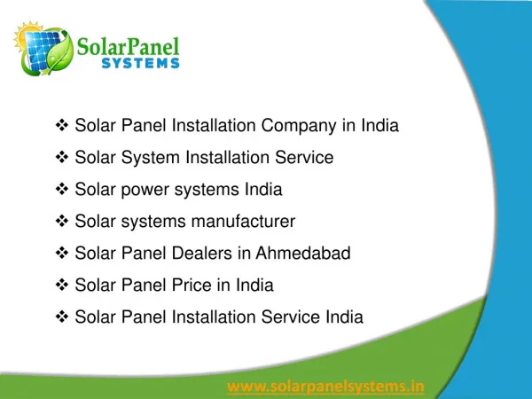 Solar Panel Systems, Solar Panel, Manufacturer, Exporter, Supplier, India