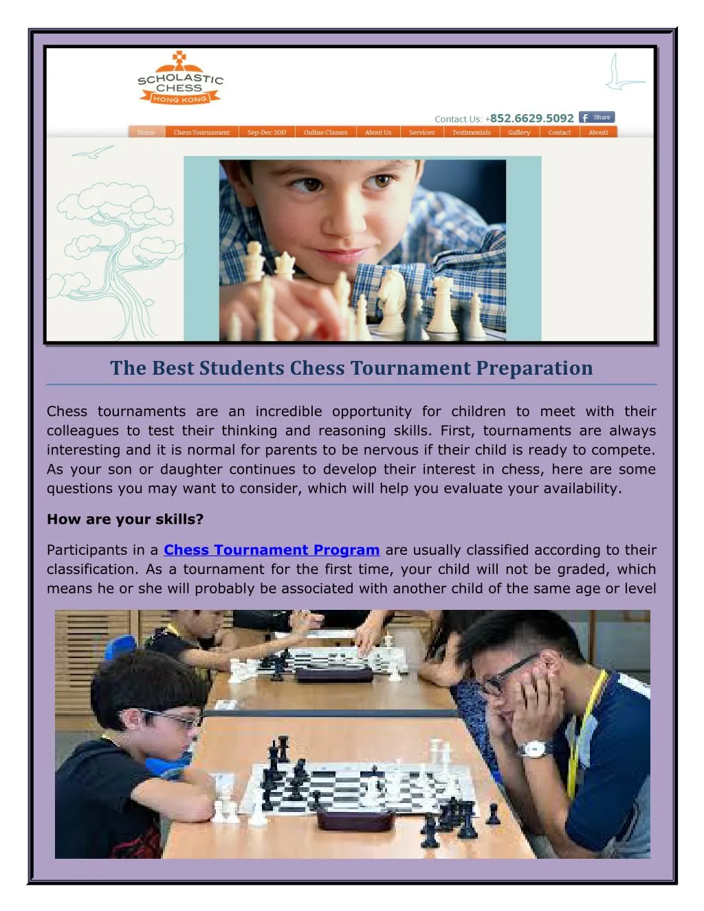 the best students chess tournament preparation