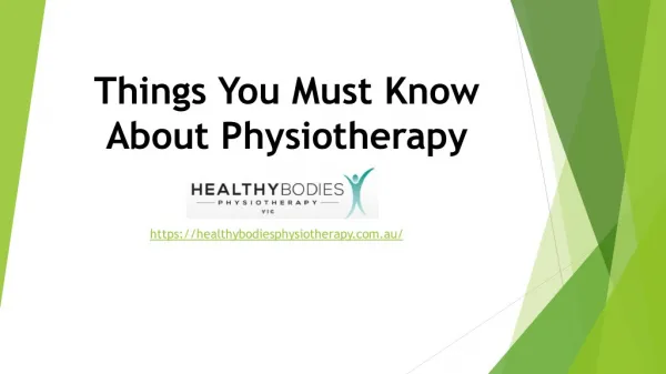 How to Prepare for a Physiotherapy? Things You Must Know About Physiotherapy.