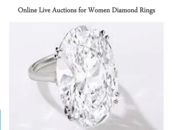 Online Live Auctions for Women Diamond Rings