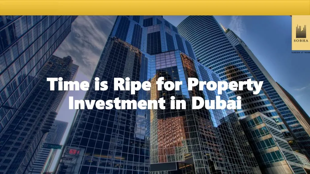 time is ripe for property investment in dubai