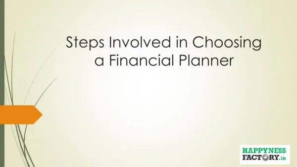 Steps Involved in Choosing a Financial Planner
