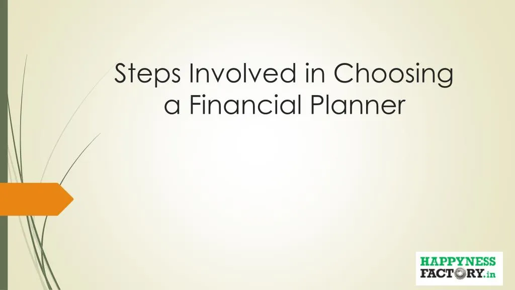 steps involved in choosing a financial planner