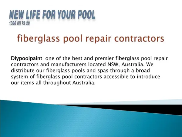 Fiberglass Pool Repair Contractors