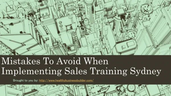 Mistakes To Avoid When Implementing Sales Training Sydney