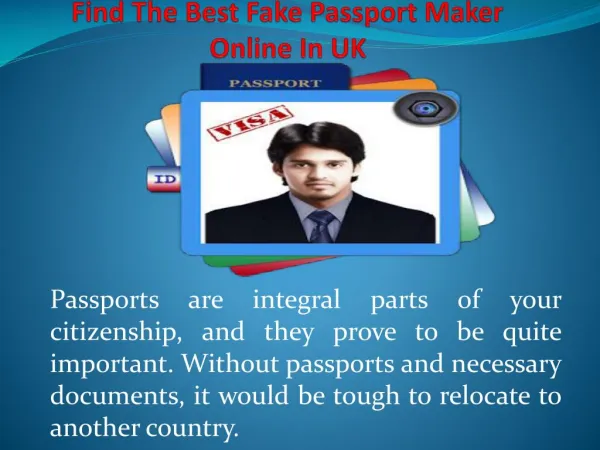 Find the Best fake passport maker Online in UK