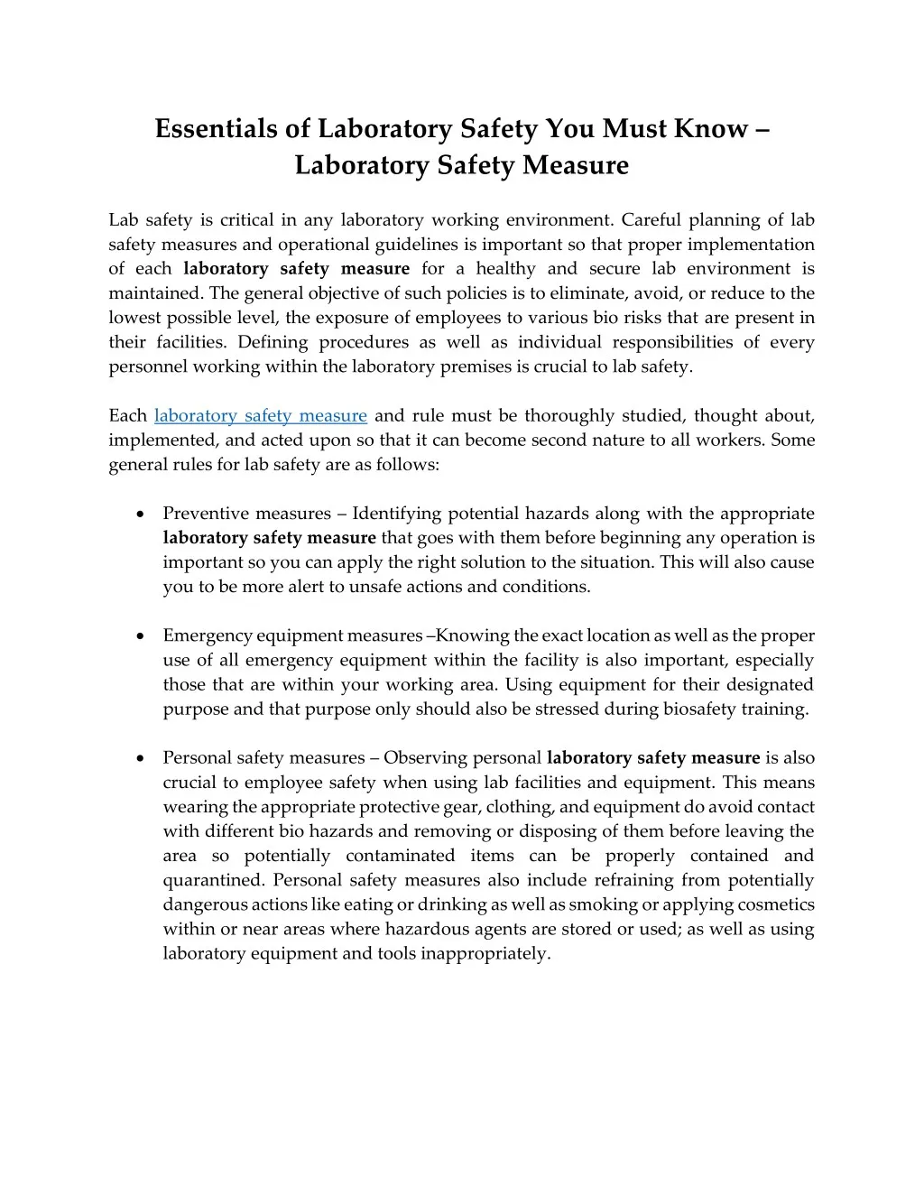 essentials of laboratory safety you must know