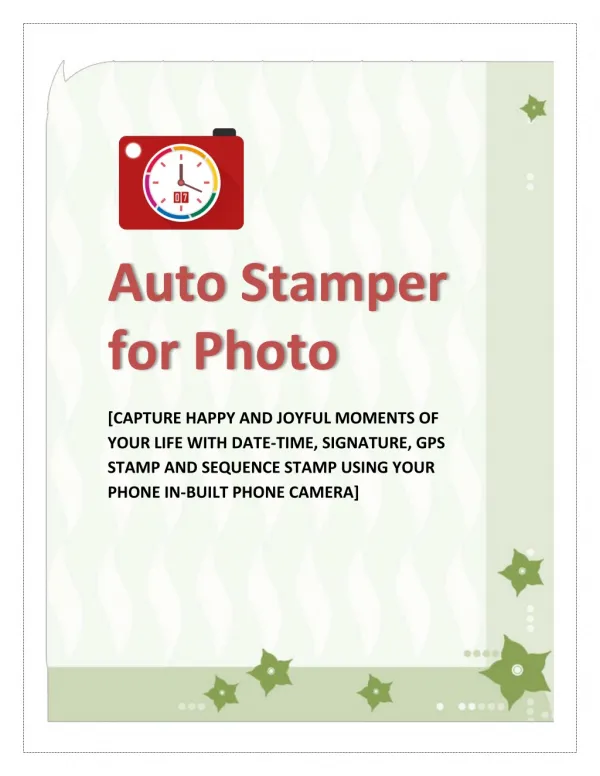 Add Date and Timestamp, Custom Signature and GPS Stamp on Photos
