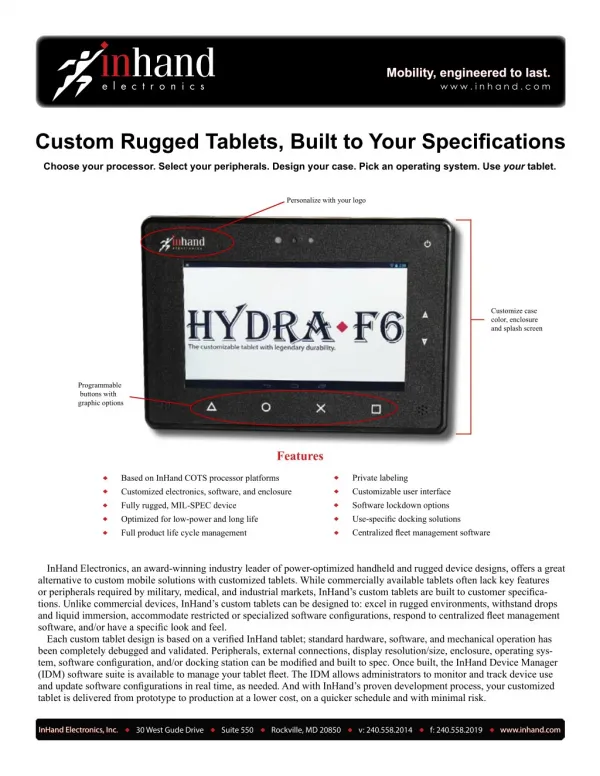 Custom Rugged Tablets, Built to Your Specifications