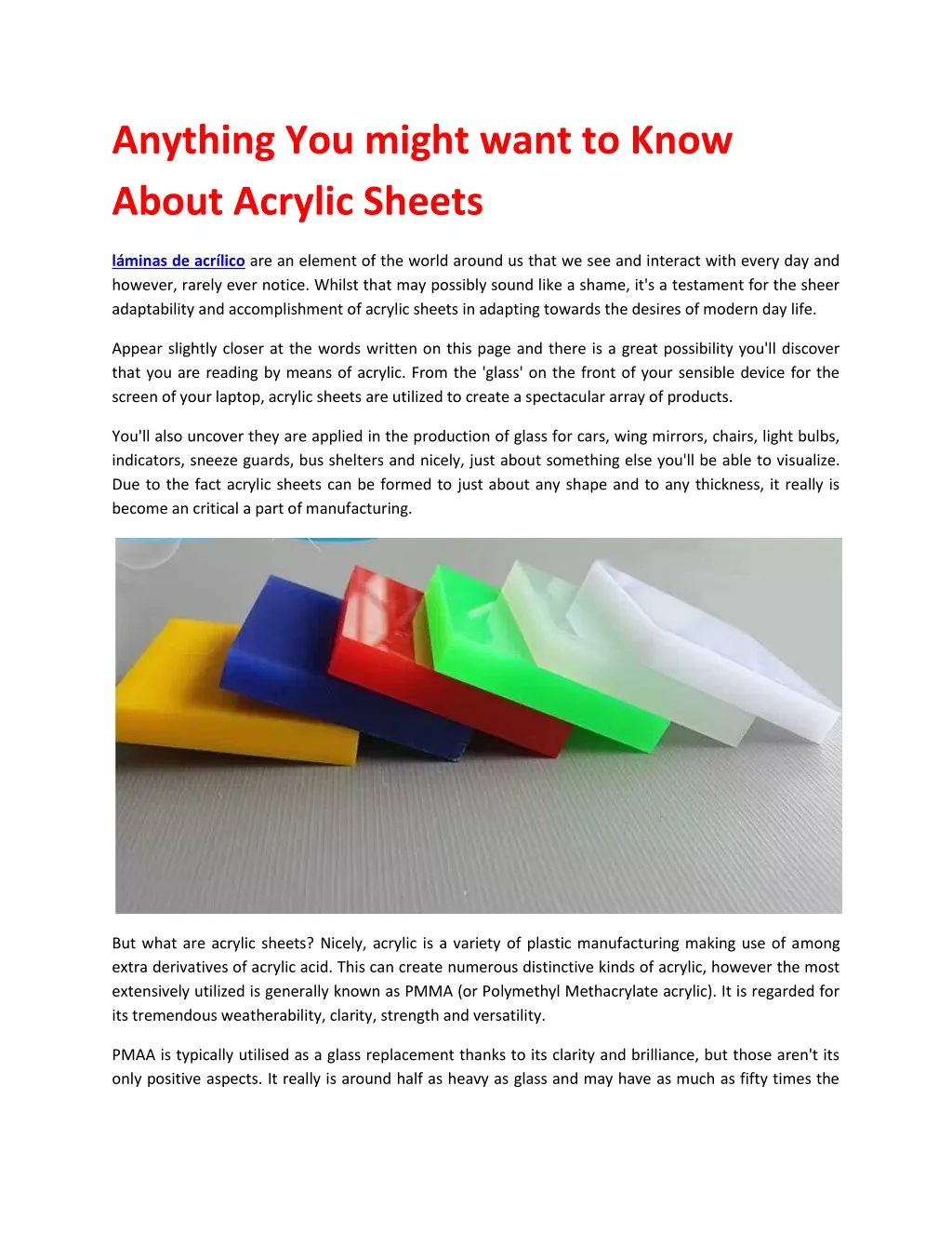 anything you might want to know about acrylic