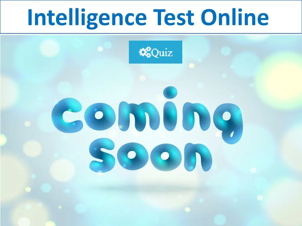 intelligence test online