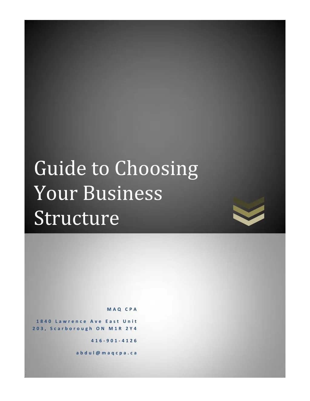 guide to choosing your business structure