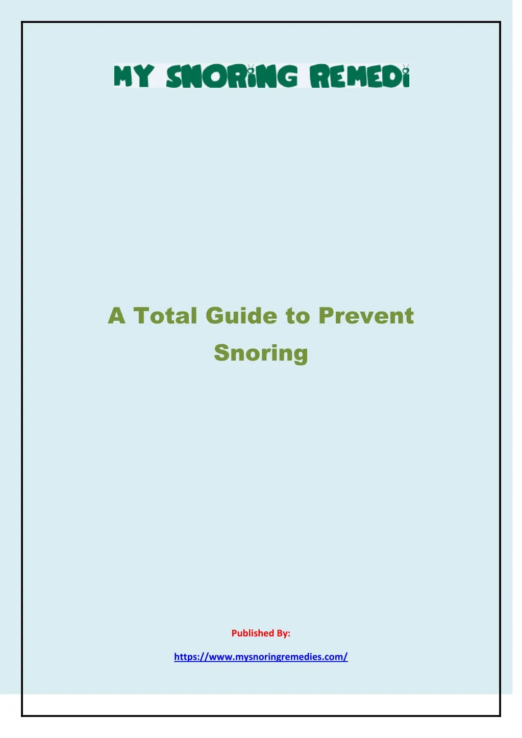 a total guide to prevent snoring