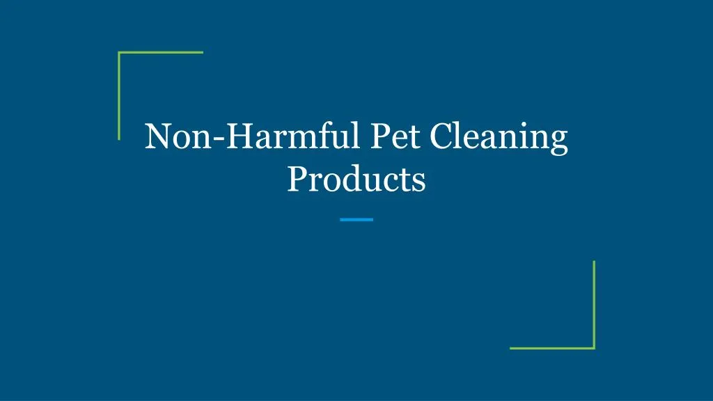 non harmful pet cleaning products