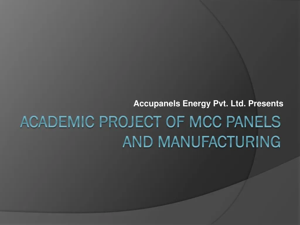 accupanels energy pvt ltd presents