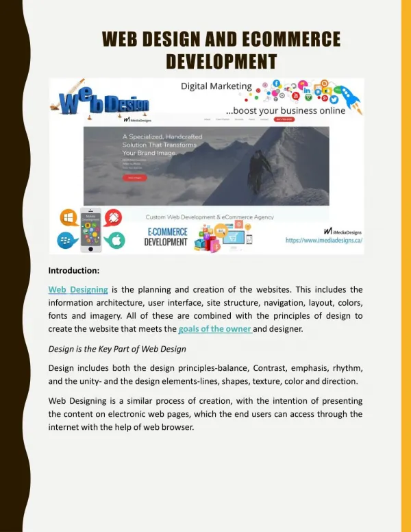 Web Design and App Development IMediadesign