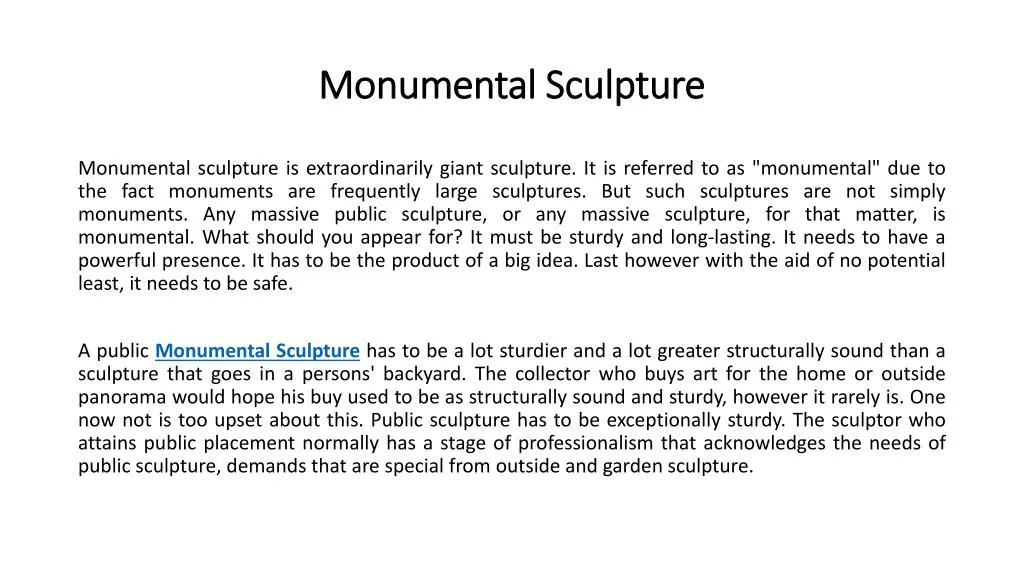 monumental sculpture