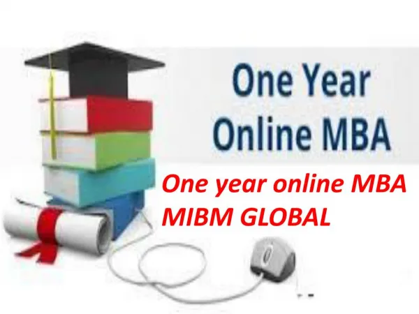 One year online MBA NOIDA